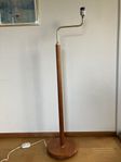 Retro golvlampa, Teak och Mässing,  Danmark. 