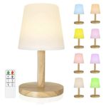 LED-bordslampa dimbar med fjärrkontroll USB-uppladdningsbar