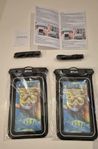 2 st. flytande & vattentäta telefonfodral för smartphones