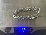 Silver halsband Sterling 925 -ankarlänk 142 gram, 58cm, 13m