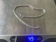 Silver halsband Sterling 925 - 49 gram, 47cm, 4mm