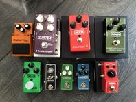 Effektpedaler till gitarr i bra skick