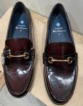 Ben Sherman Luca slip-ons - bordo loafers storlek 41 