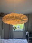Eos Esther fjäderlampa, vit, Ø60 cm