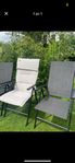 8 st Positionsstolar med beige dyna