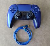 PS5 DualSense handkontroll - Cobalt Blue + USB-C 