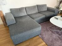 Soffa, 3-sits grå