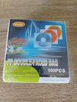 CD-ficka, dubbelsidig.  Transparent 100 st