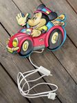 Vintage Disney lampa Musse Pigg i bil