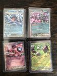 Pokémon 3st EX kort Destined Rivals och 1st Paradox Rift EX