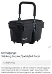 Emmaljunga sidokorg scooter barnvagn bebis baby väska korg