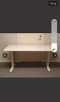 Desk sit/stand white electric and office chair black