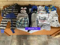 Stort klädpaket med pojkkläder storlek 74