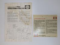Primus 2450 – Originaldokumentation + dekal – retro husv