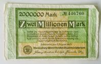Tysk Nödsedel - 2 Miljoner Mark - 