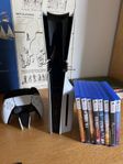 PlayStation 5 PRO 2TB Två handkontroller, 8 spel