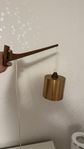 VÄGGLAMPA / Teak och Koppar / 1900-tal