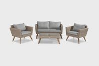 Utemöbler, loungeset - soffa, 2 fåtöljer, bord
