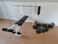 Bänkpress, Hantelset, Skivstång, Vikter