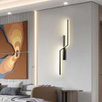 svart led vägglampa modern  100 cm