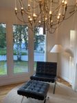 Orrefors retro golvlampa stor skärm 