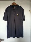 Lyle & Scott Piké tröja svart strl XL