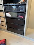 Komplement Ikea-lådor till PAX Garderobssystem, svartbrun