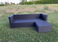 Loungesoffa svart