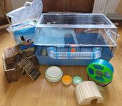 Hamsterbur med tillbehör 