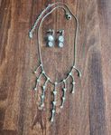 Blingbling smyckeset halsband crystal  örhängen nytt 500kr
