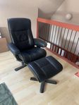Svarta skinnfåtöljer IMG Comfort