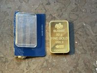 50 gram PAMP Fortuna guldtacka är öppnad Frifrakt