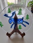 Glastallrik Bergdala glasbruk, Blå älg, Bengt Lindberg