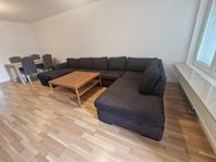 Soffa 5-sits, dubber divan/schäslong