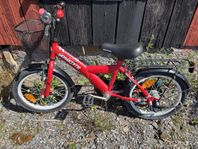 barncykel 16 tum röd 