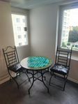 Nytt Marockansk mosaik bord 80 cm med vikbara stolar