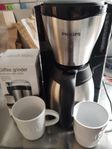 kaffebryggare samt kvarn