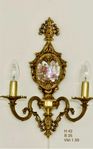 Antique,  2 Light Cast Brass Wall Sconce