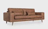 Lyxig skinn soffa i skinn Cognac färgad
