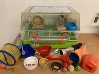 hamsterbur duna fun mycket tillbehör+ transportbur, holk