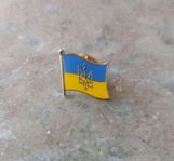 Ukraina pin flagga