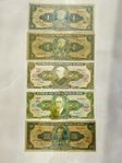 5st (1942-1964) Brasilianska sedlar - Brasilian