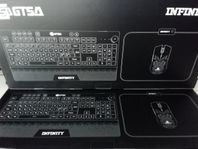 2 Stycken Infinity Gamingpaket RGB Mekaniskt Tangentbord,