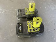 Ryobi batteri x2 2.0ah