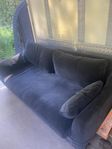 IKEA soffa sammet svart