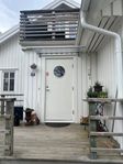 Ytterdörr 10x21 hö, runt fönster, Entrétak GOP Stratus 1