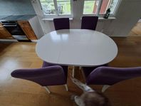 Ikea Ingatorp utdragbart bord + 4 stolar 