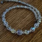 Vit kristall pärlor halsband 835 S