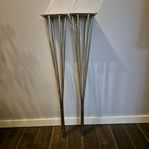 Bordsben i metall, 4 st