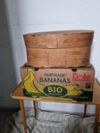 Stor svepask, vintage antik förvaringslåda